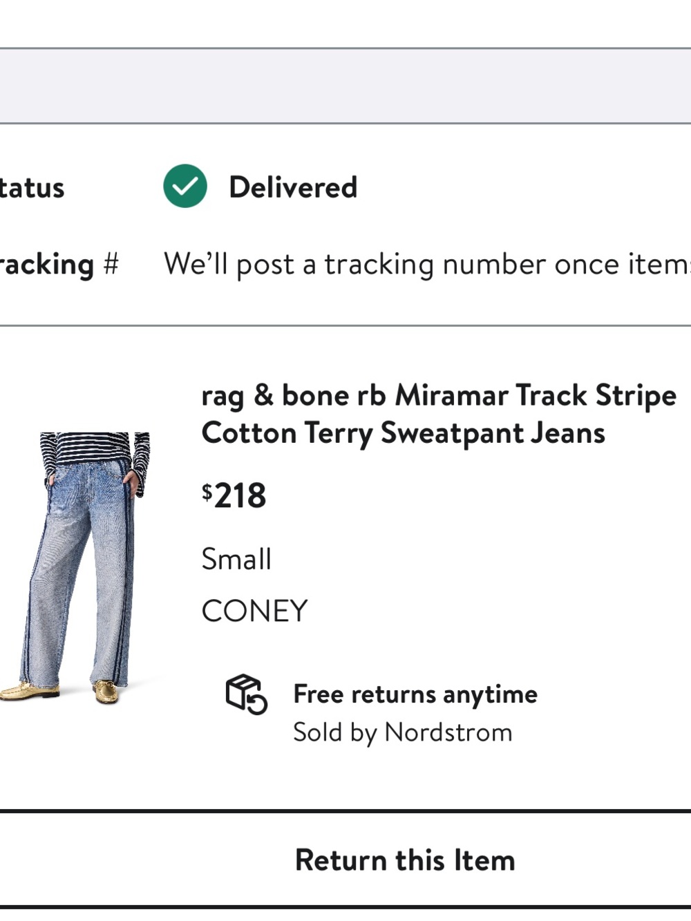 Rag & Bone Miramar sweatpants jeans - small - Picture 4 of 5